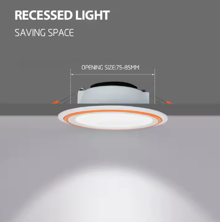 10PCS 7W Indoor Lighting Round LED Ceiling Lamp Down Lights Panel Light Spotlight Recessed LED Downlight