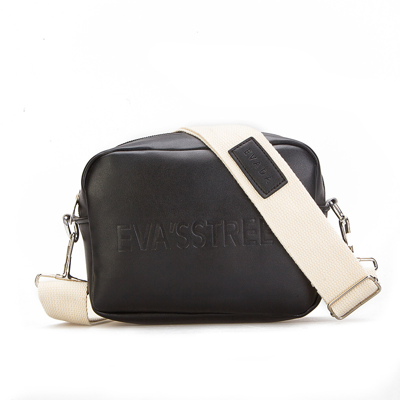 XX9710 Wide Strap Mini Leather Shoulder Bag Women Simple Messenger Bags Female Small Square Bag Fashion Mobile Phone Crossbody Bag