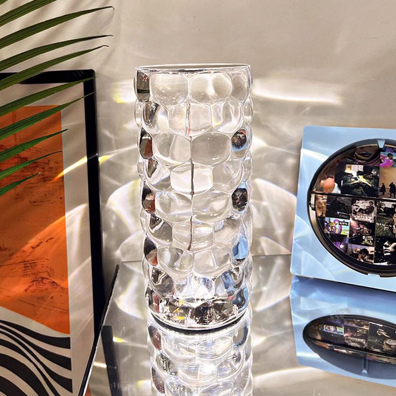 USB rechargeable water drop shape crystal table lamp bedroom dining table touch acrylic warm romantic atmosphere night light