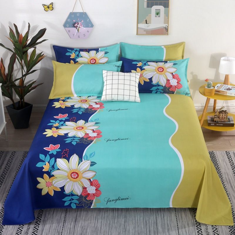 Polyester bed sheets pillowcase 48*74cm pillowslip 120*230cm ,160*230cm,200*230cm sheet free shipping18#