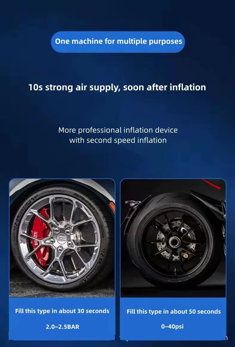 AUNONT 12V Wired with Cigarette Lighter Air Compressor for Car Auto Pump Portable Car Air Pump for Tire Inflation