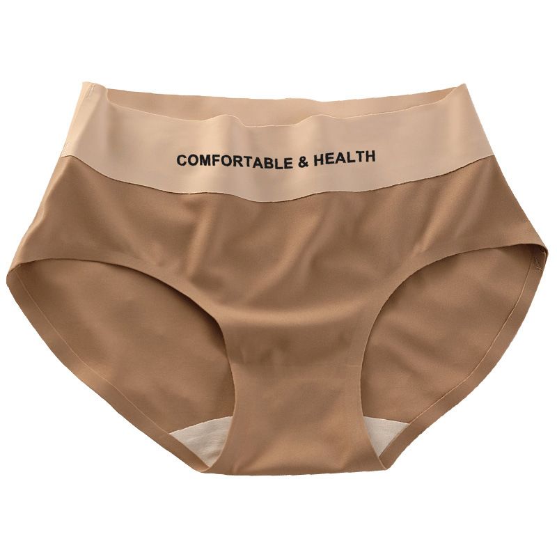 M1077 Women's Summer New Breathable Mid Waist Underwear Solid Color Thin Underpants