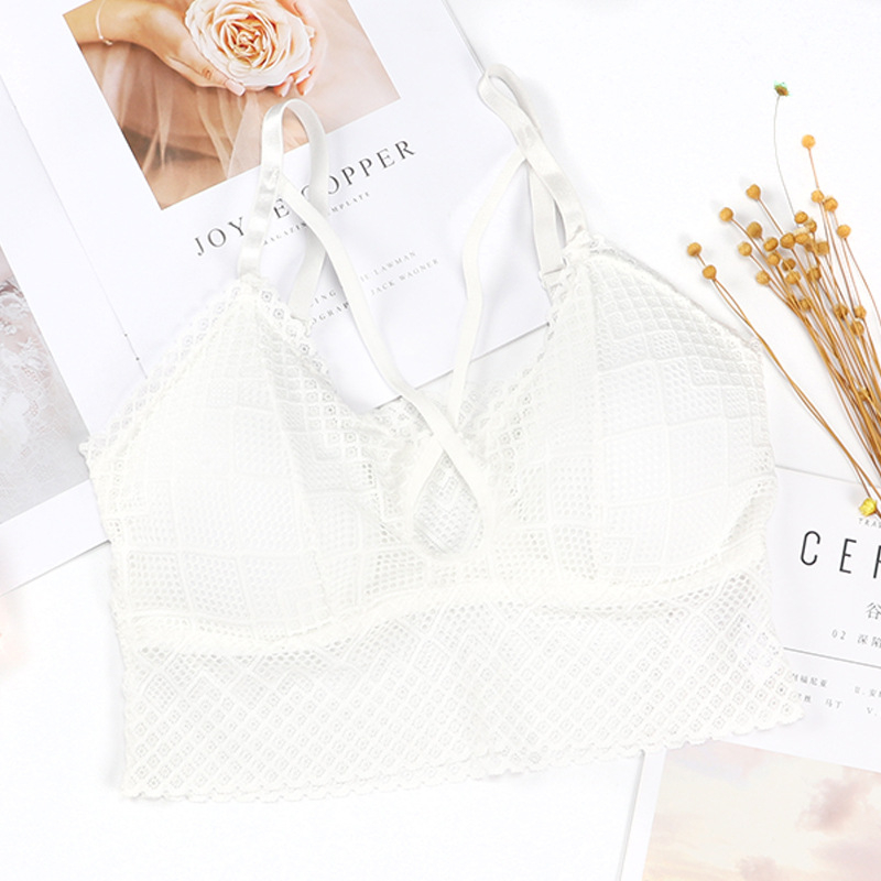 H-118 cross back yoga suit breathable yoga bra lace exercise seamless bra vest sports bra