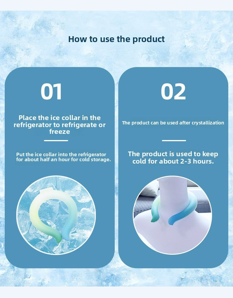 Summer product new upgrade  hot-selling gradual change neck ice ring unisex ice collar cooling ring