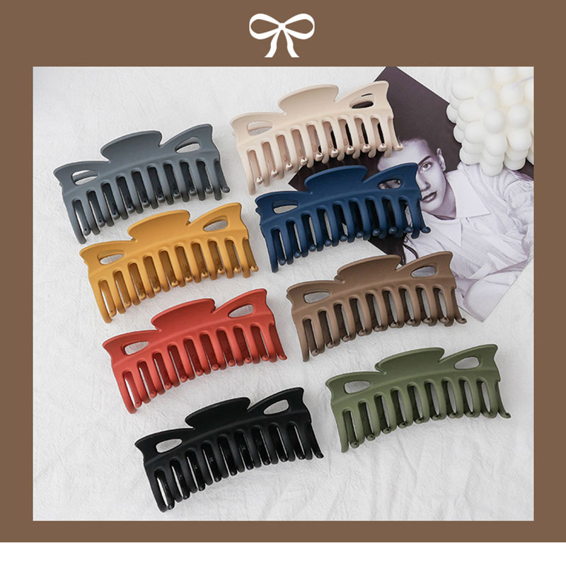 Nonslip Large Hair Claw Clip Fashion Matte Plastic Strong Hold Hair Clips