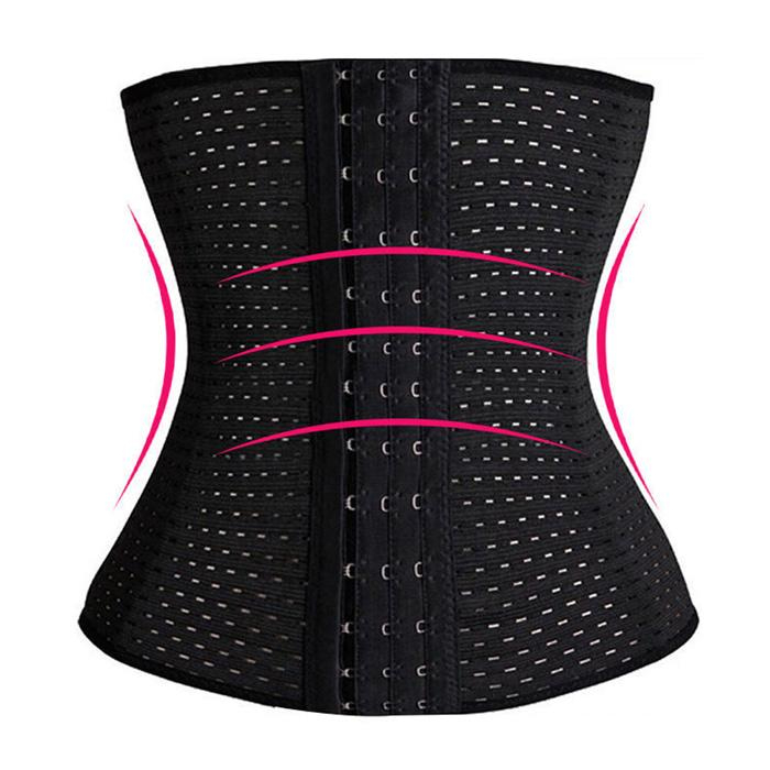 Waist Trainer Slimming Belt Slim Body Shaper Corset Trimmer Sport Gym Fat Burner Elastic Shapewear Black