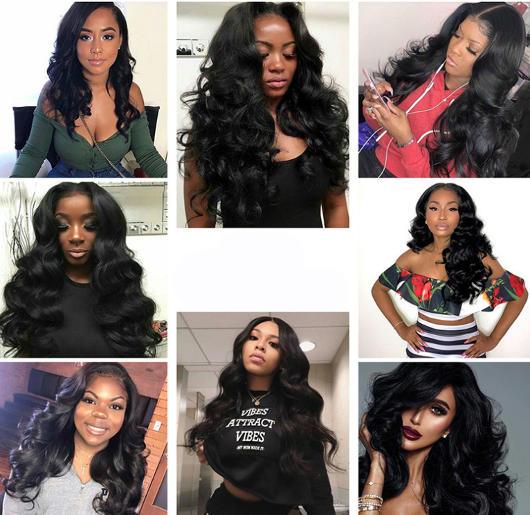 African wig female chemical fiber hair curly hair bundle body wave black big wave snake curly curly hair curtain 100g