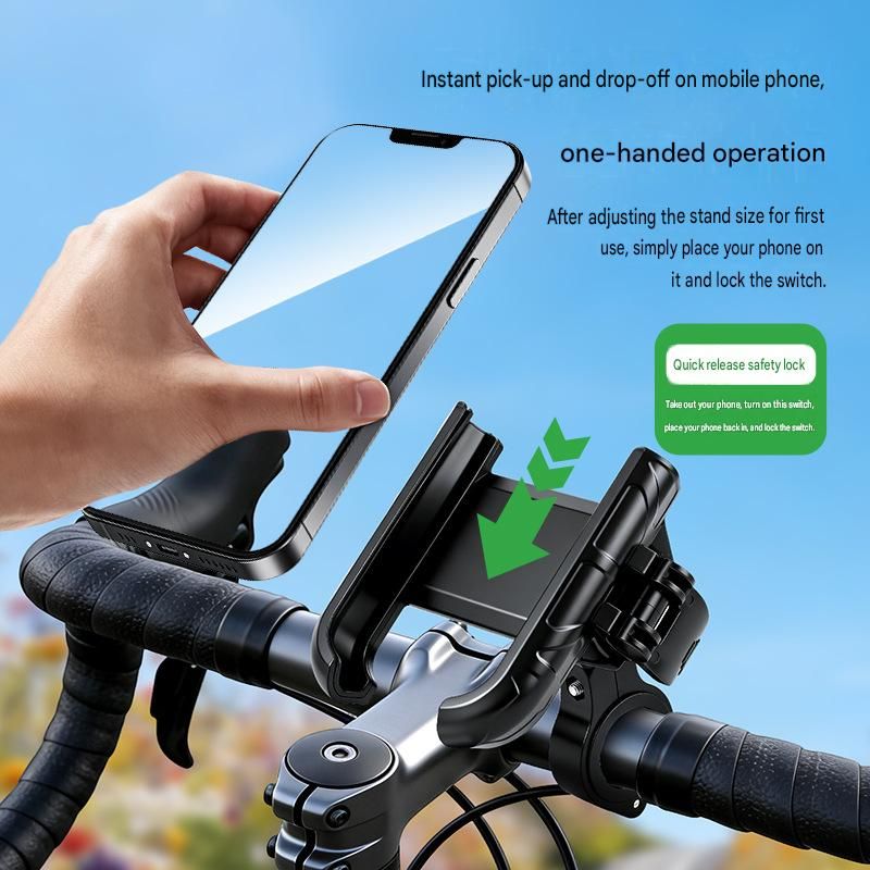 Shockproof Motorcycle Electric Bike Phone Holder Universal Bicycle Scooter Navigation Mount Stand For Delivery Riders Outdoor Cycling