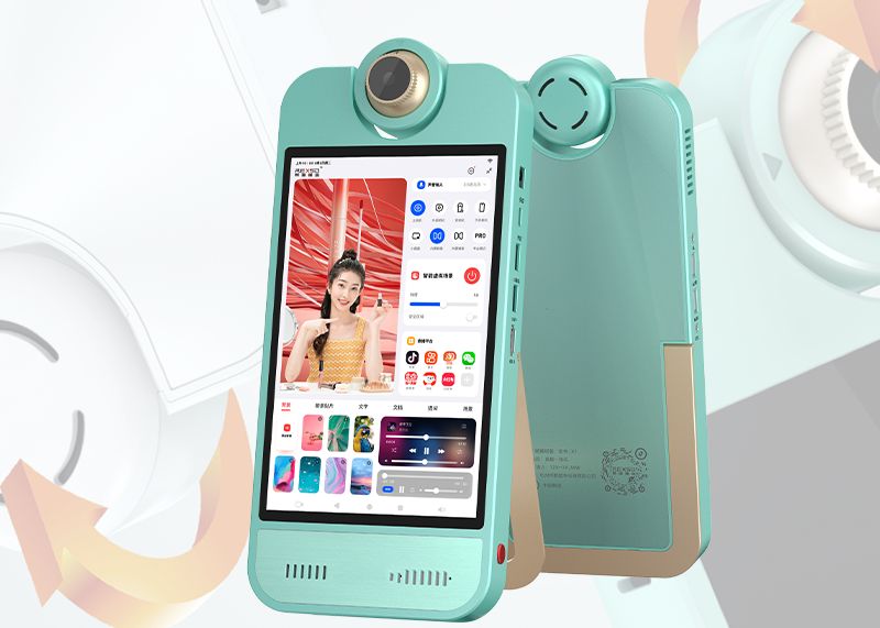 8" Desktop Live Streaming Machine Tablet with Selfie Ring Light Desktop, Suitable for YouTube/Tiktok/Recording/Makeup/Live-Streaming/Online Meeting