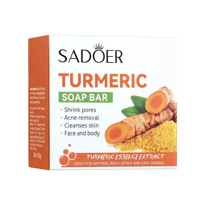 SADOER Turmeric Soap Handmade Soap,Bath Soap,Cleansing Body General Soap,Turmeric Soap BAR