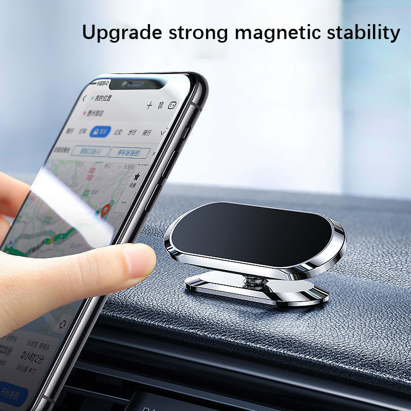 Metal on-board mobile phone magnetic suction support 360 ° rotating magnet mobile phone support on-board navigation strong magnetic support