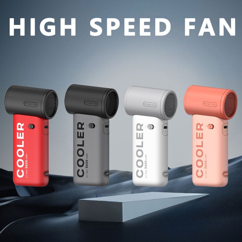 New violent turbine high-speed handheld fan outdoor portable rechargeable USB stepless speed regulation high wind power
