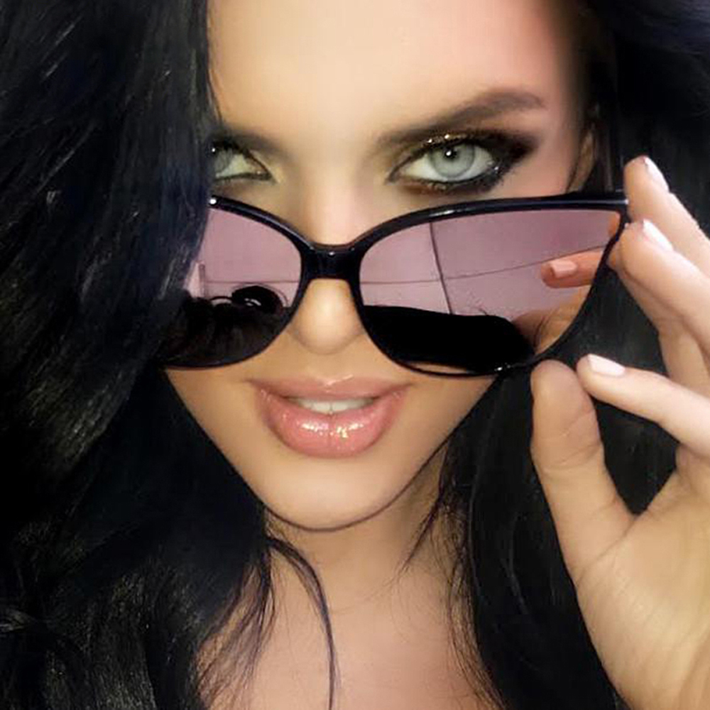 Fashion Women Colour Luxury Flat Top Cat Eye Sunglasses Elegant oculos de sol men Twin Beam oversized Sun glasses UV400