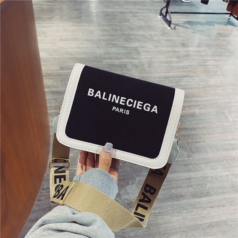 305130 Women Shoulder Bag Letter Prints Female Bag Broadband Casual Square Small Bag Fashion All-match Cross-body Bag