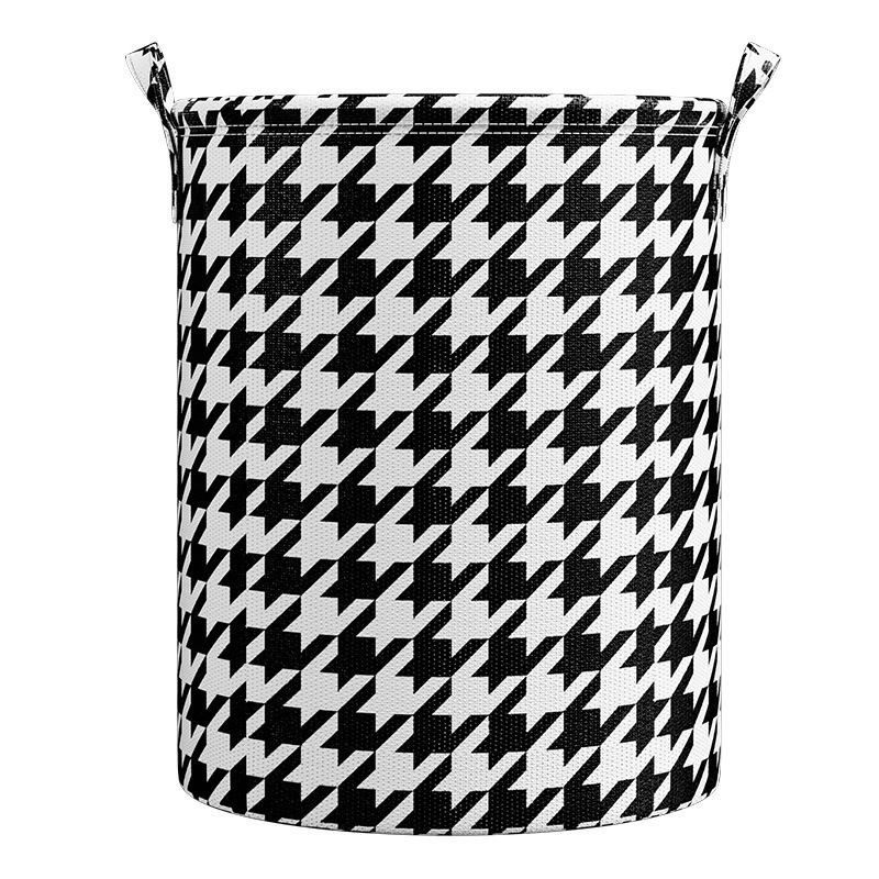 Home Storage Organization Laundry Storage Laundry Baskets Non Woven Dirty Clothes Basket Foldable Clothes Toys Underwear Storage Basket Blankets Bathroom Houndstooth Storage Basket