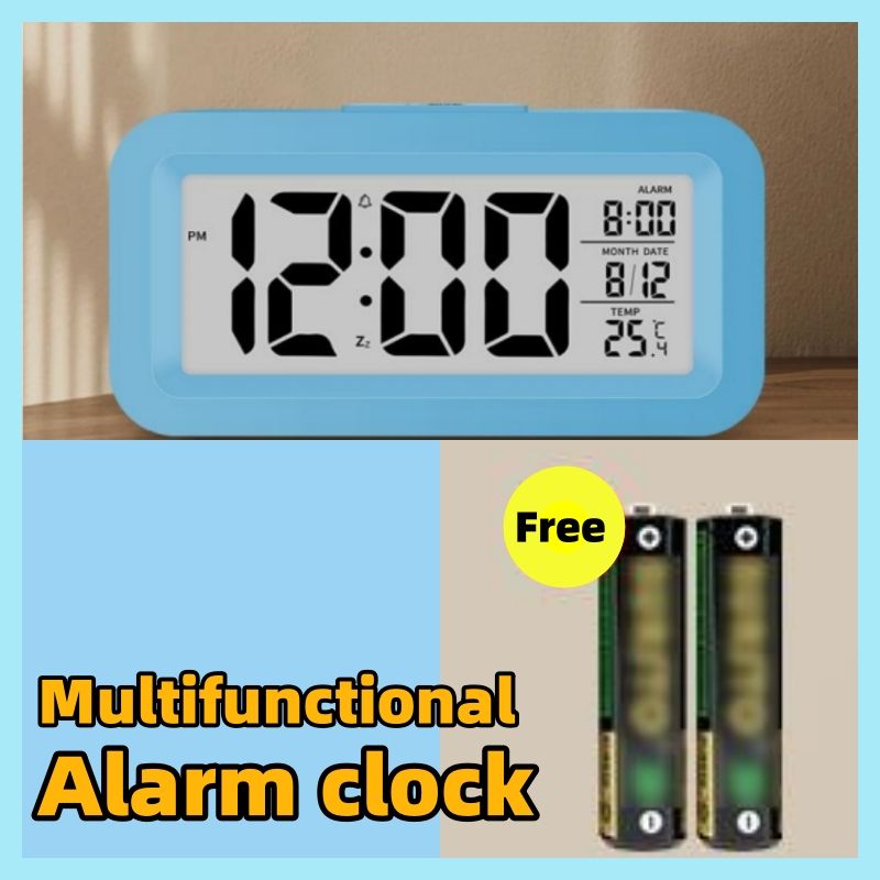 Alarm Clock multifunctional electronic alarm clock LCD digital display temperature display gift two 7# batteries clock