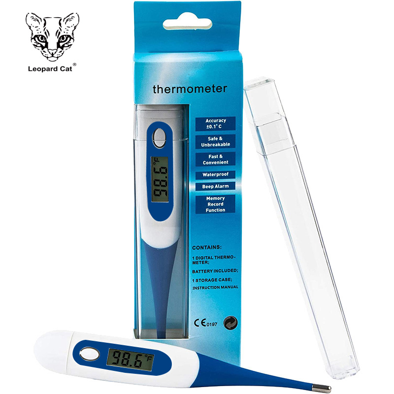 Leopard Cat Thermometer, Digital Medical Thermometer for Baby Children and Adult Termometro - Fever Thermometer for Fever Accurate and Fast Readings - Oral and Rectal Fever Indicator for Children Adults & Babies