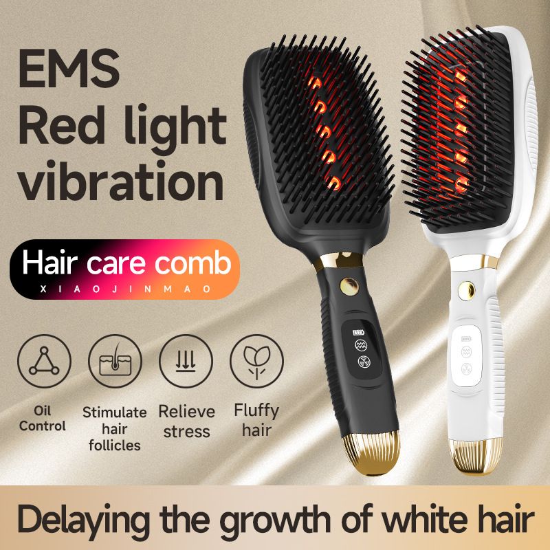 Electric comb atomization massage comb vibration red light EMS micro-current hair care hair care comb scalp meridian medicine comb massage scalp comb