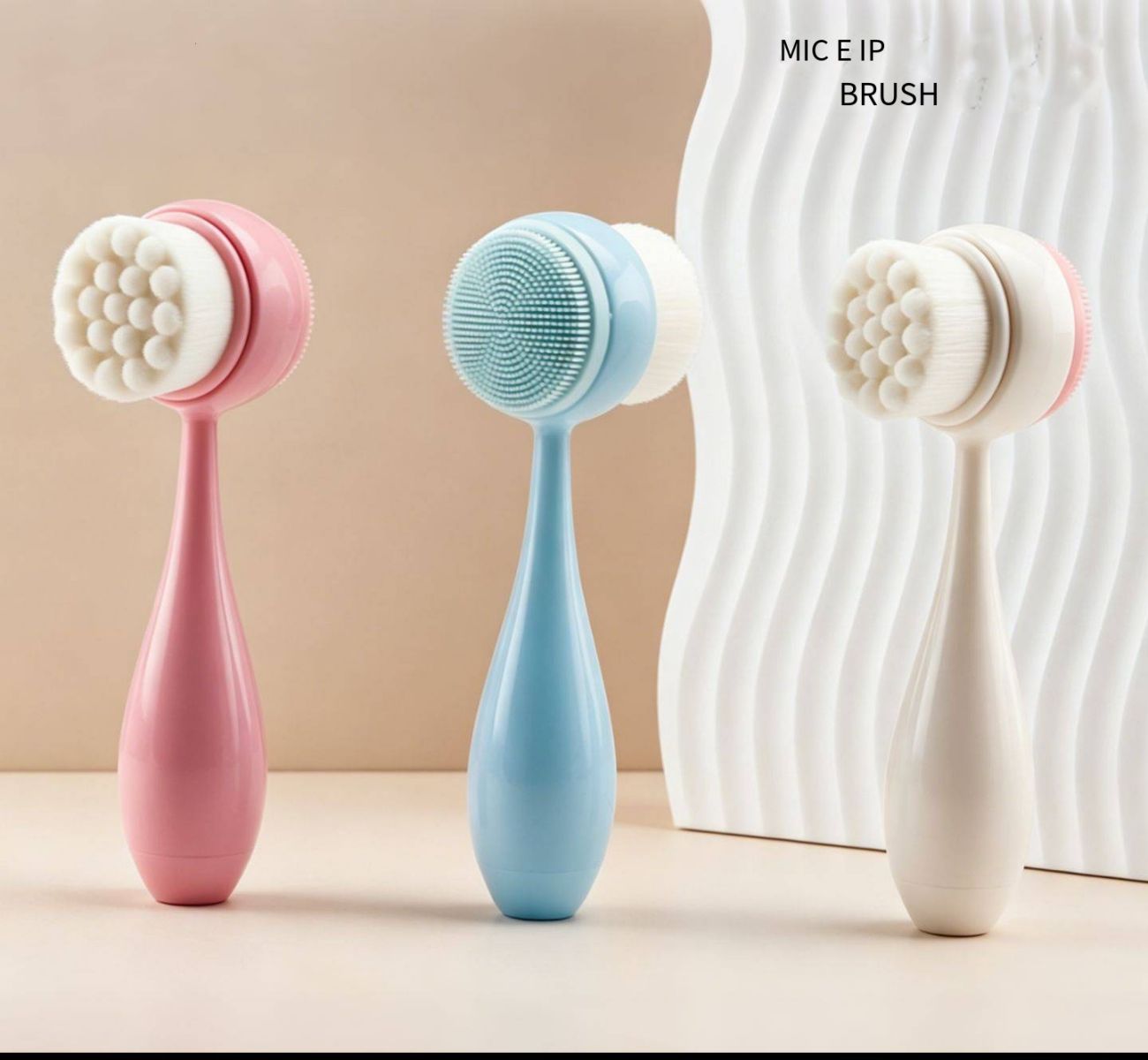 Bowling Shaped Silicone Facial Cleansing Brush Manual Deep Pore Cleansing Massager Soft Silicone Face Wash Scrubber Portable Skin Exfoliating Beauty Tool For Home Skincare