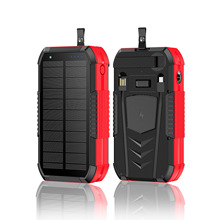 40000 mAh solar powered hand crank charger with built-in cable wireless charging PD 22.5W fast charging mobile power bank
