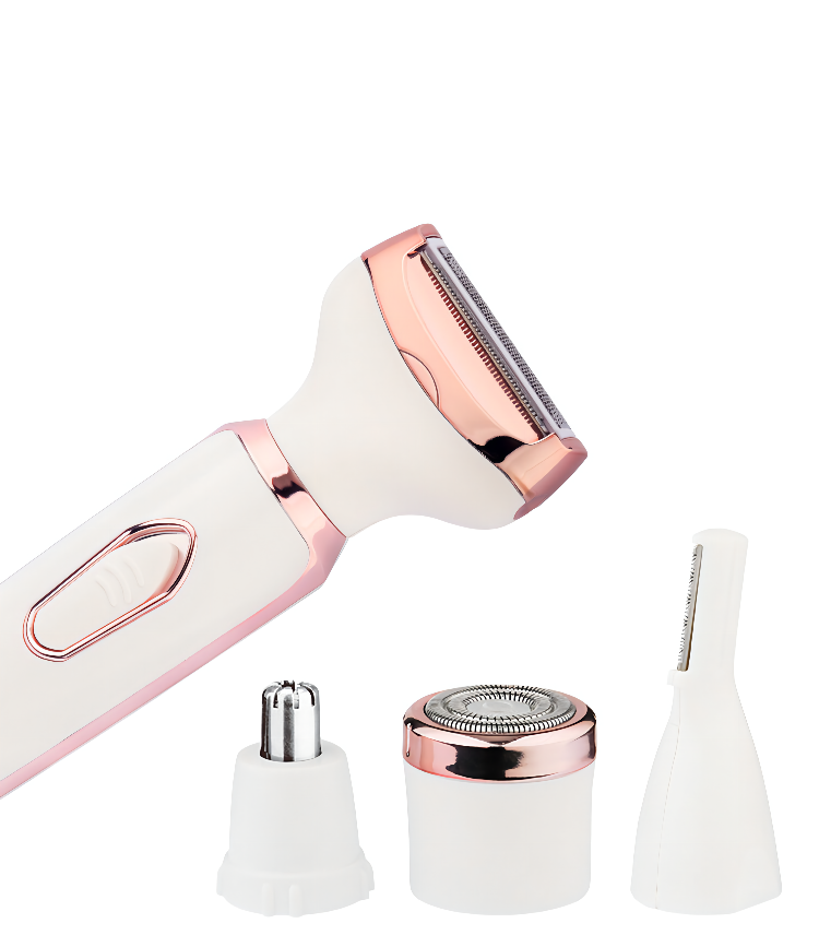 New four in one women's shaving device USB charging electric eyebrow trimming sideburns nose hair device lip hair armpit hair