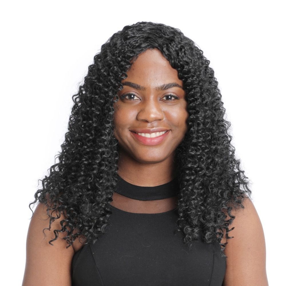 TopKiss Hot-selling Kinky Curly Wig Cap, Women's Medium Parting Fluffy Wig Cap with High Temperature Wire Local