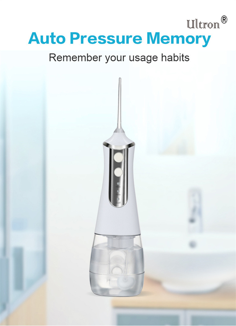 Ultron Portable Oral Irrigator Water Flosser Dental Water Jet Tools Pick Cleaning Teeth 300ML 5 Nozzles Mouth Washing Machine Floss