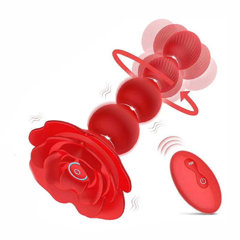 Anal Butt Plug,Prostate Massager Graded Silicone Design Anal Vibrators for Men,Remote Control Rose Toy for Women,Adult Sex Toys for Couple