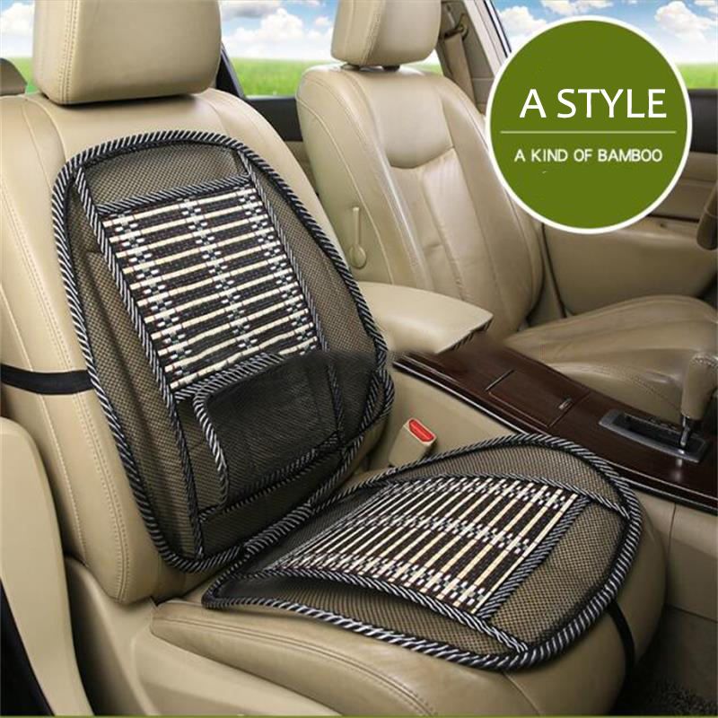 Natural Wood Beaded Seat Cover Massaging Cooling Cushion for Car Truck. Keeps The Back from Getting Sweaty While Driving. Makes Driving More Bearable and Less Painful On Long Trips