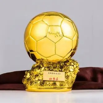 AUNONT 15cm Spherical European Football Trophy Souvenir Champion Player Award Football Fan Decoration Handicraft for Home & Office
