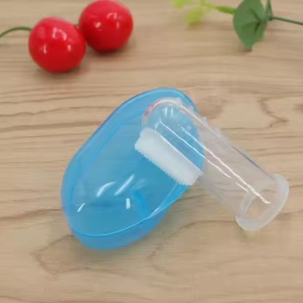 Travel Easy Carry Oral Care Silicone Baby Liquid Silicone Finger Toothbrush 