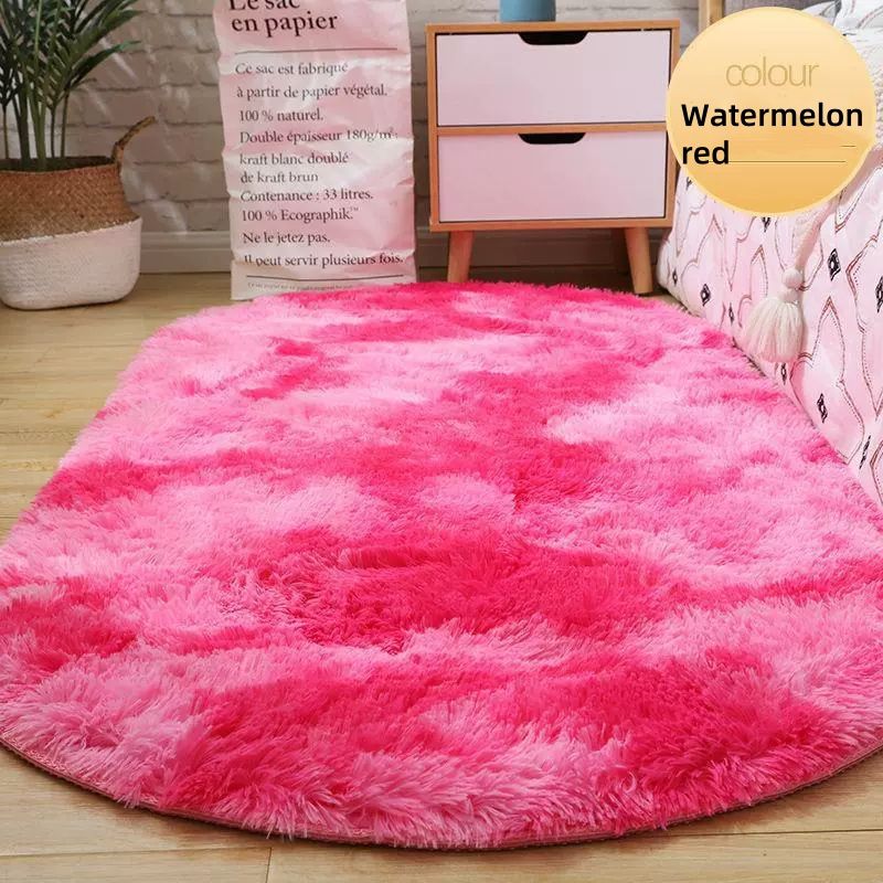 Elliptical long plush carpet,40*60cm,50*80cm,60*90cm,40*120cm,60*120cm,80*120cm,60*160cm,80*160cm,80*200cm,100*200cm CRRSHOP free shipping plush carpet, bedroom bedside carpet, dressing room, decorative floor mat