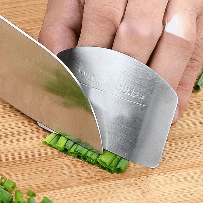 3pc Stainless Steel Finger Guards for Safe Slicing - Durable Kitchen Protectors for Cutting - Cooking Tool Accessories