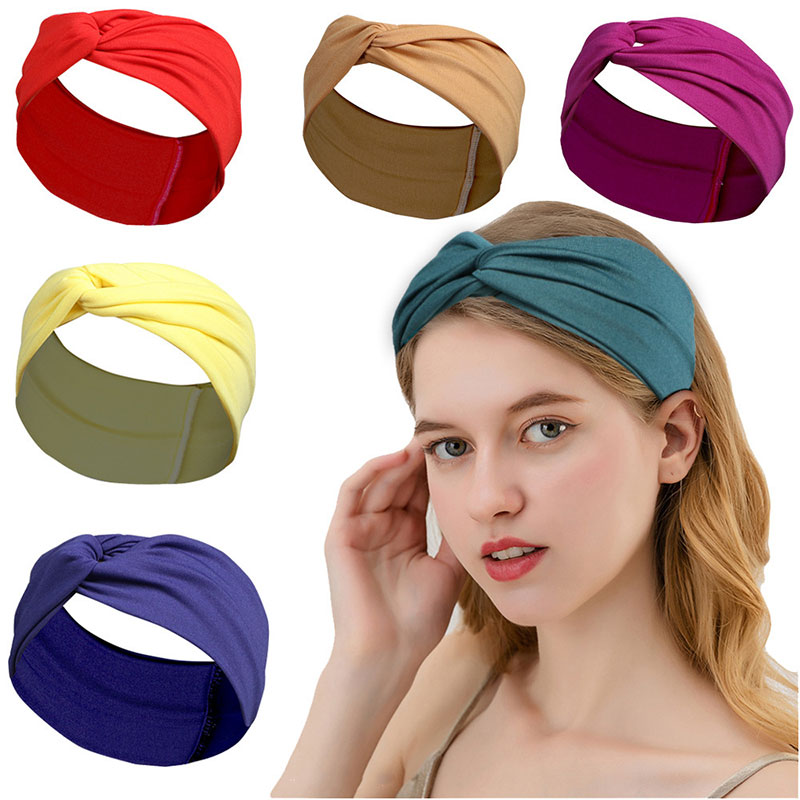 Women's Yoga Sport Athletic Headband for Running Sports Travel Fitness Elastic Workout Non Slip Lightweight Multi Headband