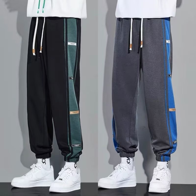 CRB X976 Men's Autumn Loose Striped Sports Pants Drawstring Casual Pants