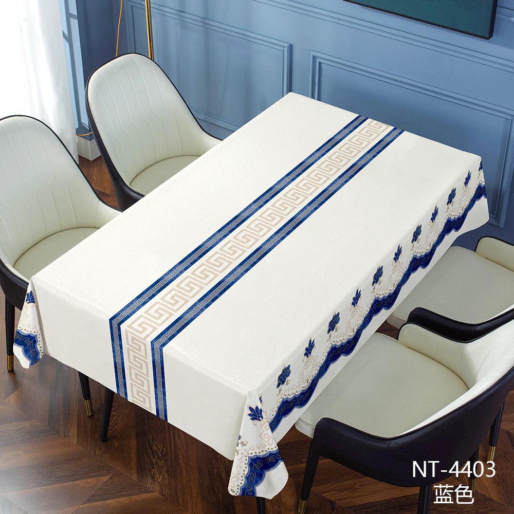 NT-4403 Retro Style Waterproof and Grease Proof Tablecloth Household Rectangular Anti-Scald Tablecloth
