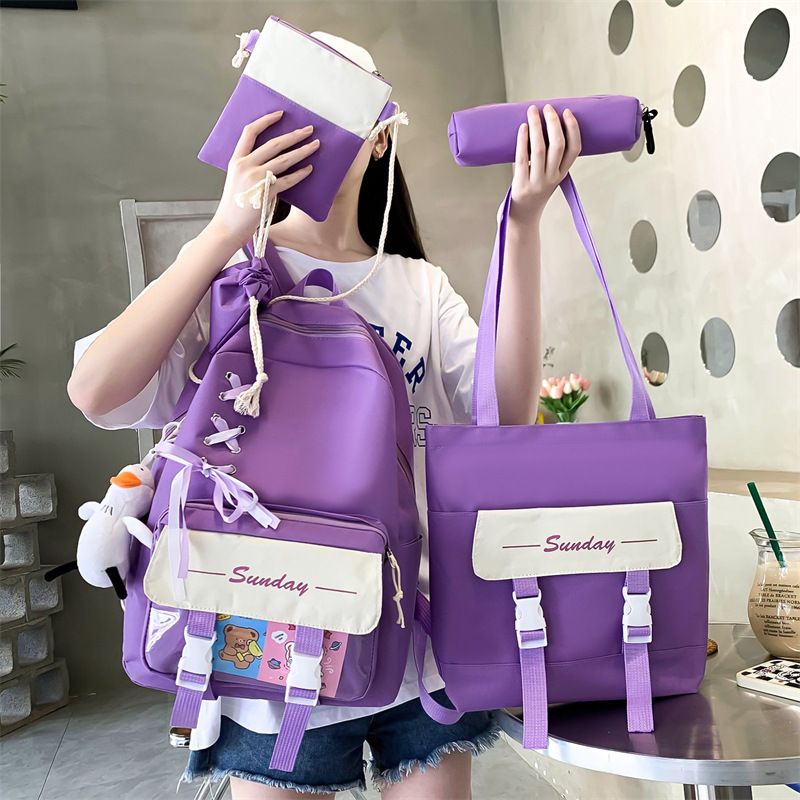 School bag 2024 new fashion Korean version of Chaoharajuku campus junior high school backpack SG472