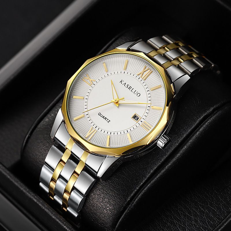 05 Men's Quartz Fashion Casual Stainless Steel Band Outdoor Sport Water Resistant Watch