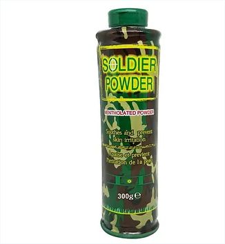 Ghandour Cosmetics Soldier Mentholated Powder. Soldier Powder Is a Mentholated Powder Formulated To Soothe Skin And Absorb Excess Moisture, For a Soothing And Refreshing Relief.