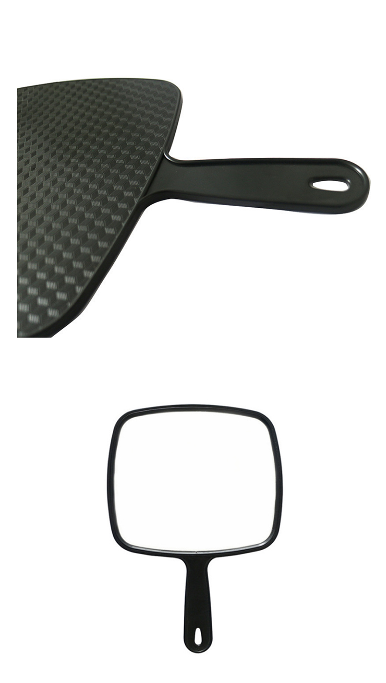 jm-002 Hand Mirror Salon Barber Hairdressing Handheld Mirror with Handle Square
