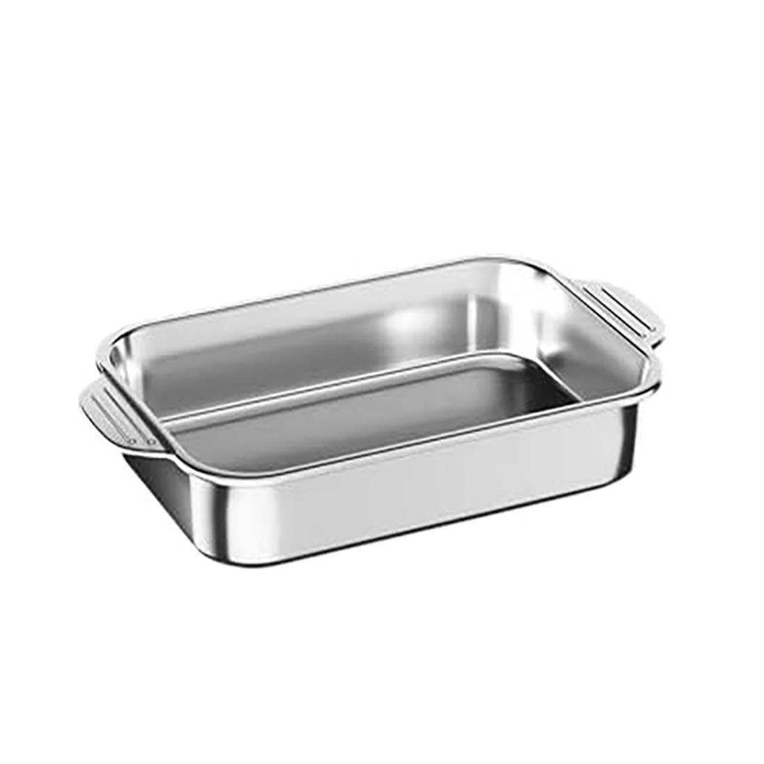 Stainless Steel Baking Trays (with Handles) – Oven & Dishwasher Safe Bakeware for Roasting, Lasagna, Pizza, Cookies, Brushed Finish