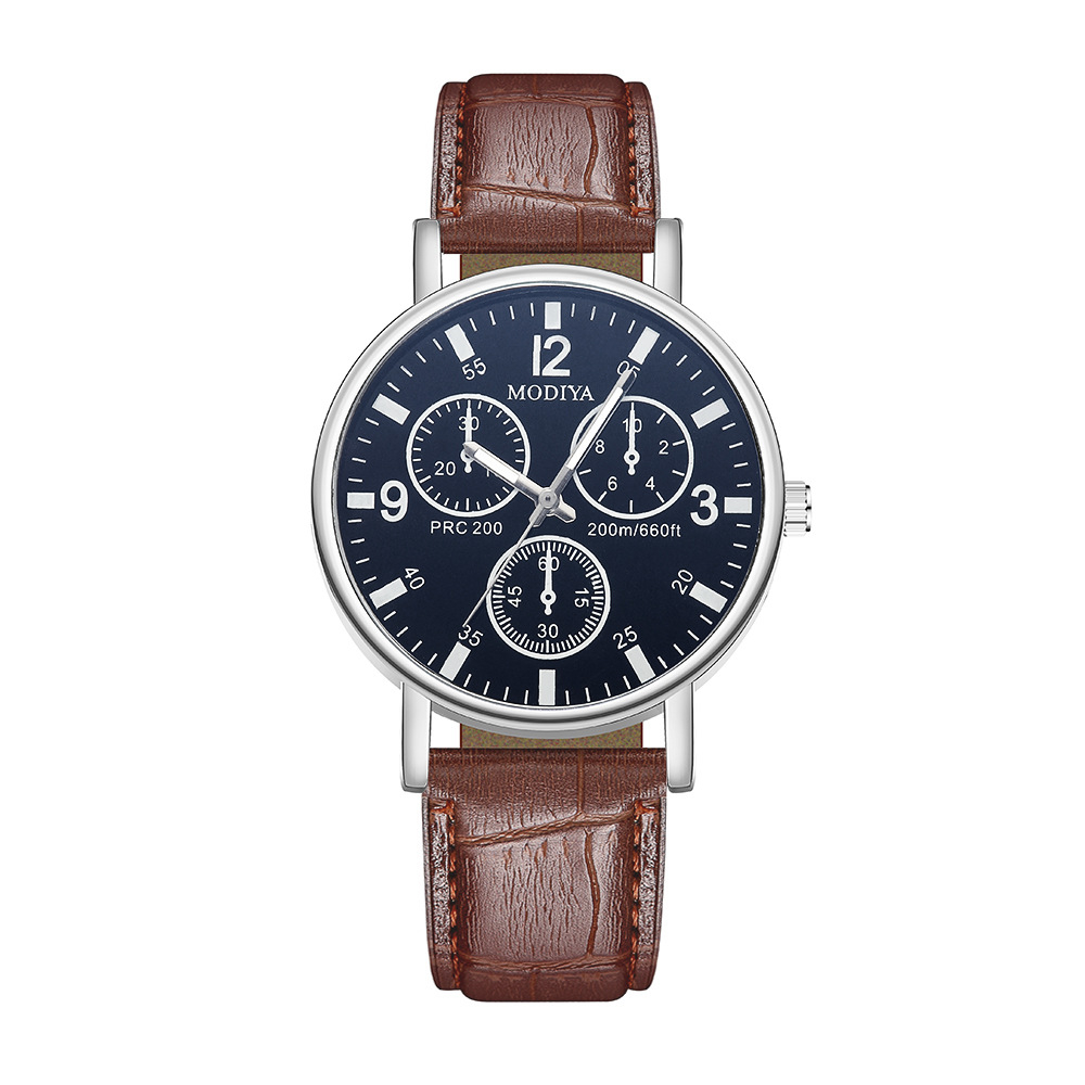 PD999 Mens Watches Chronograph Leather Fashion Casual Dress Quartz Wrist Watch Ladies Watch Gifts