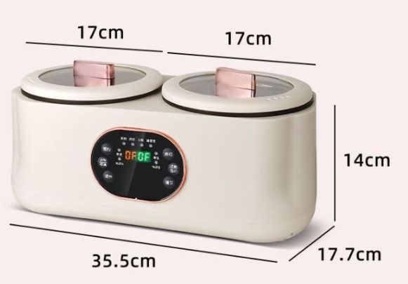 Large Capacity Multi-Function Rice Cooker with Double Pots for Students 2 couple office lady  Non-Stick Rice Cooker (Rice Cooker)