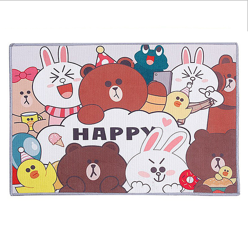 2157 2Pcs Cartoon Non-Slip Entrance Doormat Floor Mat Door Carpets Rug For Bath Toilet Living Room Kitchen Home Decor
