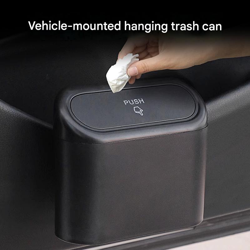 Multi-Functional Hanging Car Trash Can Creative Vehicle Storage Bucket Universal For Front & Rear Seats Waterproof Car Interior Waste Container Auto Accessories
