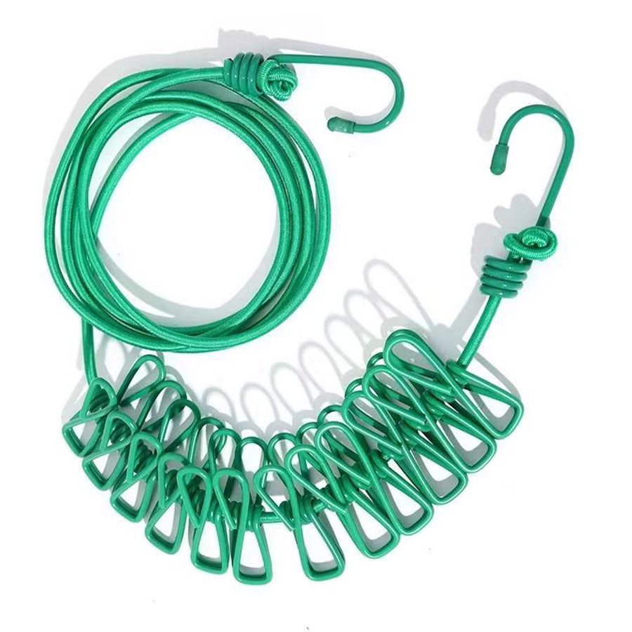 New Colorful Multi-Functional Retractable Clothesline Non-Slip Wind Resistant Design With Matching Color Clothespins Portable Lightweight Travel Laundry Drying Rope Ideal For Balcony