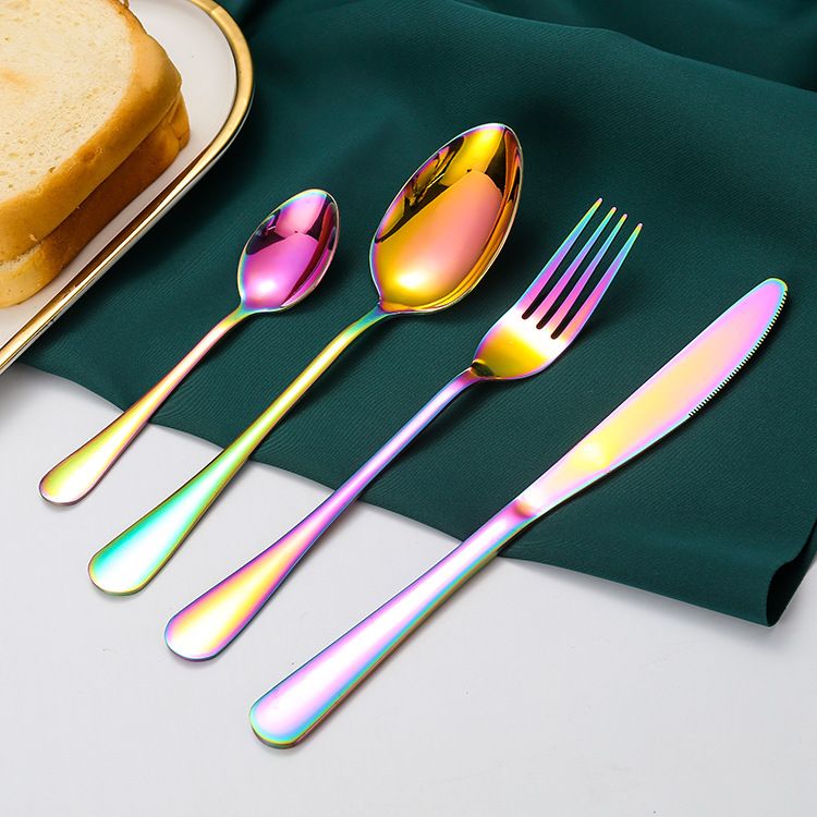 4-piece stainless steel cutlery set, knife, fork and spoon 4-piece gift box set