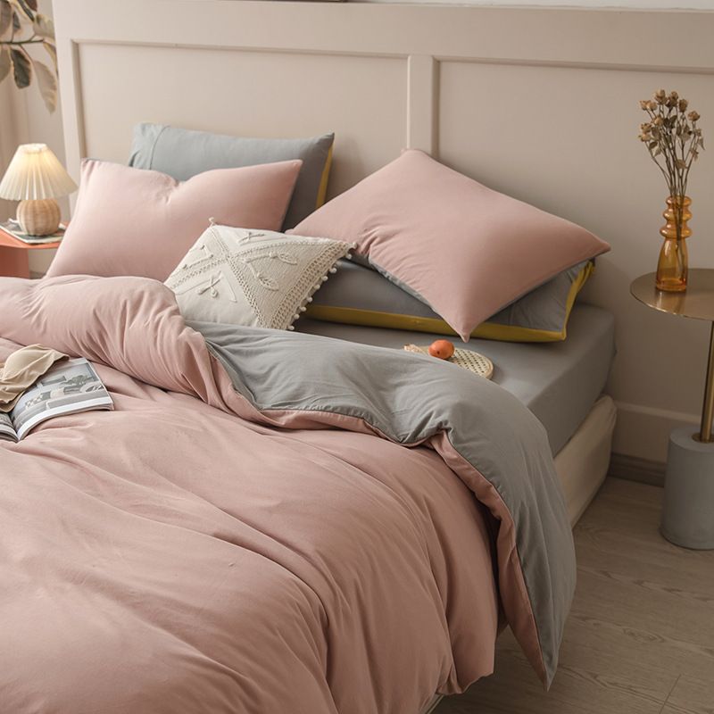 Bedding four piece set, aloe vera cotton bed sheet, duvet cover, pillowcase three piece set