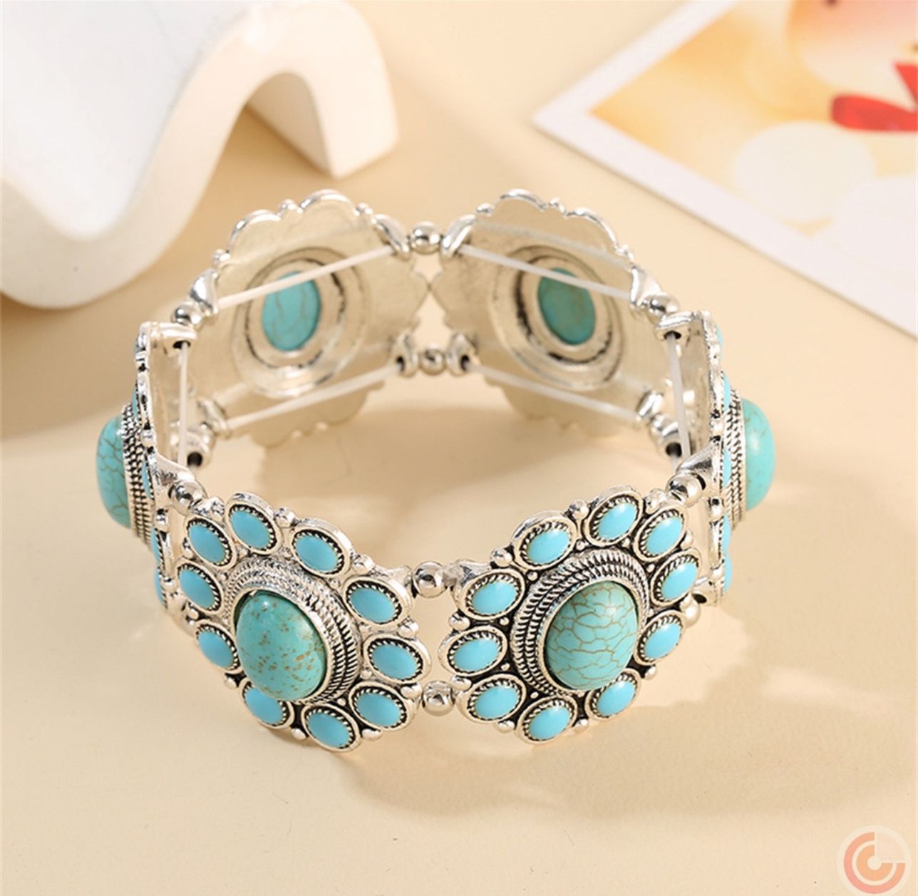 Vintage turquoise Bohemian style braceletBohemian style