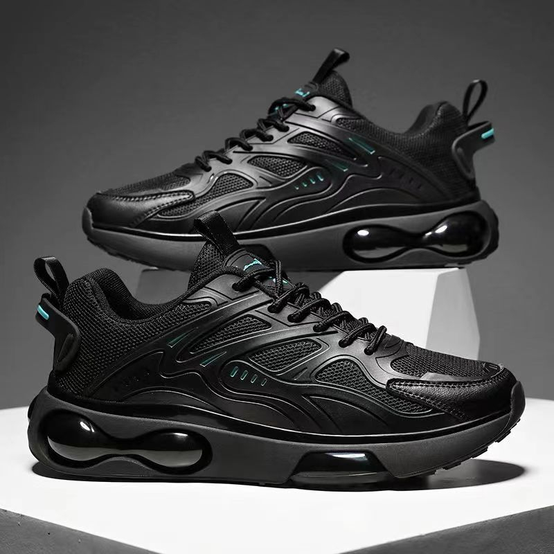 FC273-006 Men's Shoes Spring New Fashion Black Mesh Sports Running Shoes Lightweight and Breathable Basketball Shoes